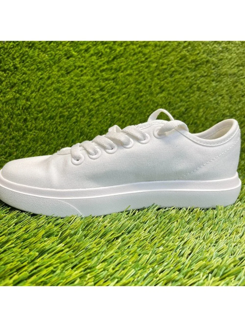 Allbirds Canvas Piper 2 Womens Size 6 White Athletic Running Shoes Sneakers